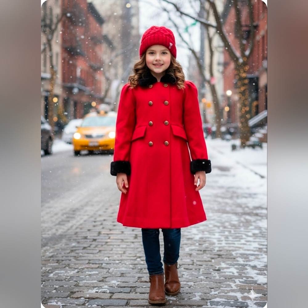 Rothschild Red Girls Peacoat / Jacket Size 7